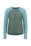 Mons Royale Tarn Merino Shift Wind Jersey in the colour Sage/Burnt Sage with windproof front