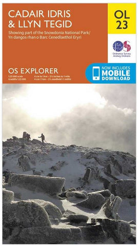 Explorer OL23 Cadair Idris & Llyn Tegid OS Map 