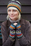 Pachamama Elveden Headband shown on a model who looks like she is praying to the gods.