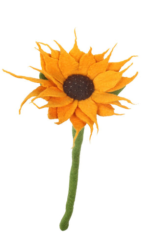 Pachamama Hand Felted Sunflower in Orange