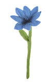 Pachamama Hand Felted Flower cornflower blue