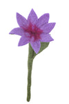 Pachamama Hand Felted Flower purple