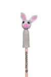 Pachamama Handfelted Animal Pencil Topper Bunny Rabbit