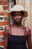 Pachamama Hemp/Cotton Sun Hat with wire brim shown in the colour Natural, with the model looking straight ahead