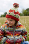  Child wearing Pachamama Kids Fox Bobble Hat In Field 