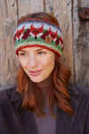 Pachamama Skulk Of Foxes Headband being worn by an aubern haired model.