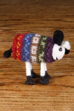 Pachamama Tank Top Tim sheep decoration wearing a fairisle sweater shown side on