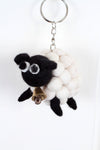 Pachamama Tessa the Bobbly Sheep Keyring shown with a white background