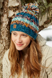 Pachamama Utrecht Bobble Beanie in the colour Blue