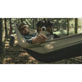 Robens Trace Hammock in action with dog and bearded man
