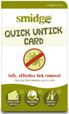Smidge Untick Card – Tick Remover showing packaging