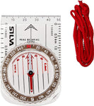 A Silva Classic 9 Compass with a red lanyard