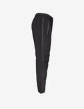 Silverpoint Men's Borrowdale Waterproof Full-Zip Overtrousers in Black viewed from the right side showing the detail of the full length zips and pocket access zips