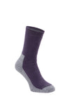 Silverpoint Comfort Hiker Socks in Violet colourway which has a grey heel, toe and sole.