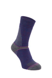 Silverpoint On The Move Boot Sock in the colour Violet with subtle pink trim