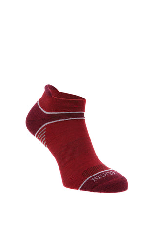 Silverpoint On The Move No Show Socks in the colour Rosehip/White/Mele