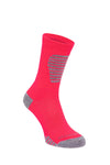 Silverpoint Pace Crew Running Walking Socks in the colour Fuchsia