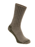 Silverpoint Soft Top Hiking Travel and Diabetic Socks in Beige/Green