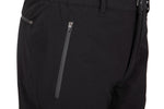 Detail of the waterproof zips on the handwarmer pockets on Silverpoint Women's Braemar Waterproof Winter Lined Trousers in the colour black