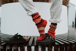 Solmate Fire Crew Socks with Birkenstock Slides