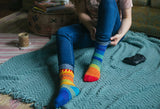 Solmate Rainbow Crew Socks cosy tea time