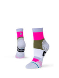 Stance Women's Cyclo Quarter height socks in heather grey.