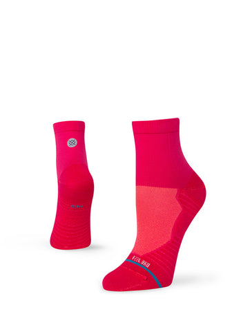 Stance Distance Quarter Running Sock in Pink
