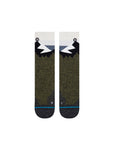 Stance Divide Crew Socks in the colour Blue shown flat from the topside.