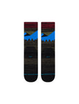 Stance Divide Crew Socks in the colour Red shown flat from the underside.