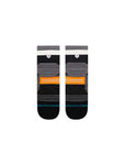 Stance Stake Quarter Run Socks in the colour Black showing the bottom side