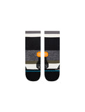 Stance Stake Quarter Run Socks in the colour Black showing the top side
