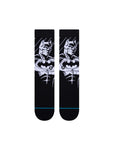 Stance The Batman Crew Socks in the colour Black shown flat from the topside.
