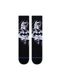 Stance The Batman Crew Socks in the colour Black shown flat from the topside.