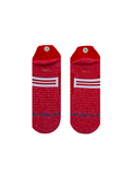 Stance Versa Tab Sock in the colour red showing the bottom side of the socks