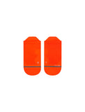 Stance Zone Tab Ultralight Running Socks in the colour Neon Coral showing the top side of the socks