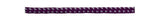 A closeup of a Tobby Laces Outdoor Round 160cm lace in aubergine and grey