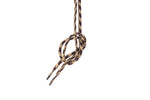 A pair of Tobby Laces Outdoor Round 160cm laces in sand and brown
