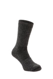 Vicuna Alpaca Highland Socks in Anthracite colour showing the technical sock shape