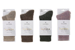 Vicuna Alpaca Midweight Socks showing all the colours in their packaging